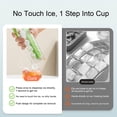 thumbnail image 3 of Ice Cube Tray, Food Grade PC PP 6 Grid Push Type Easy Release Detachable Ice Cube Mold Easy to Clean Portable Mini Ice Cube Maker Mold for Cocktail, Coffee, Orange, 3 of 7