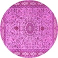 thumbnail image 1 of Ahgly Company Indoor Round Medallion Pink Traditional Area Rugs, 8' Round, 1 of 4