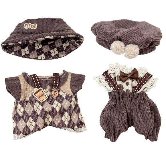 Set de ropa para muñecas de 17 cm ABAOWO Cute Hat & Outfit 2 Set