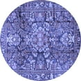thumbnail image 1 of Ahgly Company Machine Washable Indoor Round Persian Blue Traditional Area Rugs, 6' Round, 1 of 4