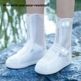 thumbnail image 4 of CSChome Couvre-Chaussures Imperméables Antidérapants Fermeture à Bouton Haute Tube Extérieur pour Randonnée, 4 of 7