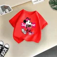 thumbnail image 5 of Camiseta de algodón de verano para niños de la marca Disney, linda y divertida camiseta de dibujos animados de Minnie para niño y niña, ropa informal de moda urbana para niños, 5 of 5