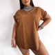 thumbnail image 2 of Mujeres Fahion Cuello redondo Mangas caídas Hombros Desgastados Estilo retro Camiseta Nupcial Verano Blusa Túnica Tops Pompotops hfajkhk126260, 2 of 9