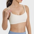 thumbnail image 5 of vigerkar Sports Bras for Women High Support Full Coverage Wireless Padded Yoga Bras No Underwire Seamless Workout Crop Tops White, XXL, 5 of 7