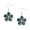 Earring, variant on Daisy Flower Abalone Shell Pendant Necklace or Earring Rhodium Plated 17 Inch Snake Chain E0154