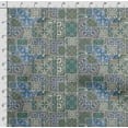 thumbnail image 4 of Soimoi Patchwork Print,Cotton Poplin, Sewing Fabric Sold by The Yard 42 Inch Wide,Sewing Craft Quilting/Quilt Making Fabric, Blue & Green, 4 of 5