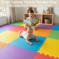 thumbnail image 3 of FlooringInc Rainbow Colored Foam Tile Playmats 2ft x 2ft Children's Portable Soft Flooring, 18 Tile Pack, 3 of 10