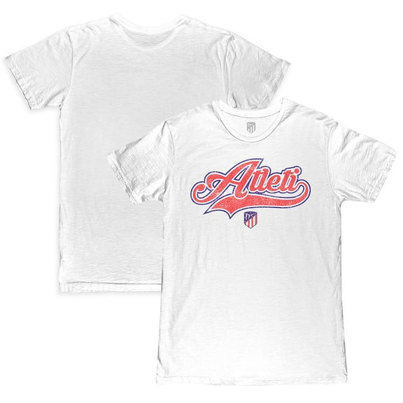 Men's 1863FC  White Atletico de Madrid Script Slub T-Shirt