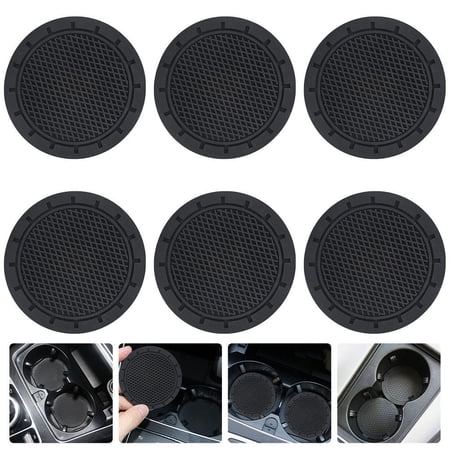 Luxshiny 6Pcs Black PVC Cup for and Home Use Elegant and -Resistant Cup