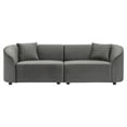 thumbnail image 6 of Christopher Knight Home 87" Curved Contemporary Sofa in Plush Seating, Streamlined Design Durable Frame for living Room, Velvet,Gray, 6 of 6