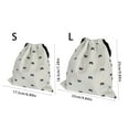 thumbnail image 3 of Drawstring Bag Cosmetic Storage Pouches Bows Makeup Bag Portable Storage Bag Small Canvas Bag for Cloth Toy Travel Items, 3 of 8
