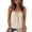 *Beige, variant on Women's Summer Spaghetti Strap Scoop Neck Cami Top, Casual Loose Fit Ruched Bust Sleeveless Blouse Navy,Women's Plus M