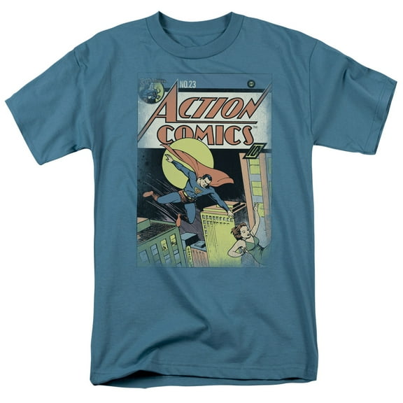 Superman Vintage Heroes Adult 18/1 T-Shirt Slate