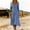 Sky Blue, variant on Ayolanni Dresses for Women Beach Long Sleeve V Neck A-Line Maxi Dresses Solid Pleated Casual Flowy Long Dress Green L
