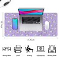 thumbnail image 5 of Long Mouse Pads for Desk,Purple Cartoon Unicorn Rainbow Cloud Moon Star Desk Mats on Top Of Desks, Desk Mouse Pad Extra Large with 3mm Non-Slip Base and Stitched Edge for Gaming,Work,Home 35.4"x15.7", 5 of 5