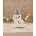 thumbnail image 3 of Christmas Pastel Candy Cane Snowman Tree Polyresin Bottle Brush Tree Tl1356, 3 of 3