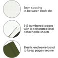 thumbnail image 2 of HTOOQ HTOOQ Medium A5 Dotted Hardcover Notebook (Black) HTOOQ 251 Numbered Pages Army, 2 of 9