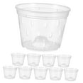 thumbnail image 4 of WHAMVOX 10Pcs Clear Flower Pot Plastic Nursery Pots for Indoor Use with Porous Design and Root Control 5.0x5.0x3.6in, 4 of 8