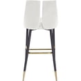 thumbnail image 2 of Meridian Furniture Sleek Cream Velvet Stool (Set of 2), 2 of 4
