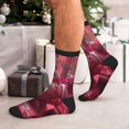 thumbnail image 7 of Vsdgher Surreal Pink Headphones Unisex Crew Socks Lightweight Breathable Ventilation Ankle Socks, Mid-calf socks for Daily, 7 of 7