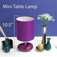 thumbnail image 5 of Simple Designs Stonies Small Stone Look Table Bedside Lamp 2 Pack Set, Purple, 5 of 6