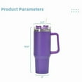 thumbnail image 2 of Clearance 40 oz Tumbler with Handle and Straw, Stainless Steel Tumbler with Lid and Straw, Reusable Vacuum Insulated Cup, Travel Coffee Mug, 2 of 8