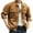 Brown, variant on Xzbqbs Mens Casual Denim Jacket Western Cowboy Long Sleeve Solid Button Down Lapel Shacket Classic Fit Vintage Jacket with Pockets
