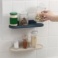 thumbnail image 2 of PIX-LINK Estante de pared, estantería de pared impermeable autoadhesivo ABS fuerte soporte de carga flotante para baño PIX-LINK Estantes, estantes y cajones, 2 of 6
