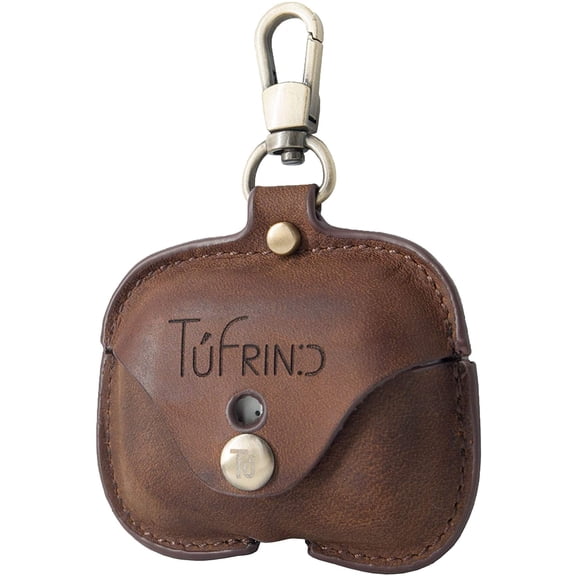 Legacy Airpods Pro Leather Case with Keychain and Button Lock Compatible with Apple Airpods Pro and Airpods Pro 2, Support Wireless Charging - Coffee