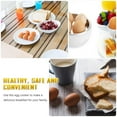 thumbnail image 3 of LNKOO Rapid Electric Microwave 4 Egg Ball Shape Boiler Steamer Poacher Cooker Home Kitchen Tools White, 3 of 6
