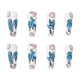 thumbnail image 4 of Apuakthei 24 piezas de uñas postizas a presión para mujer, uñas postizas extra largas con pegamento, uñas postizas con pegamento, 4 of 5