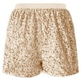 thumbnail image 5 of Akafmk Women's Sequined Shorts,Women's Stretchy High Waist Solid Color Sequin Casual Shorts Pants XXL, 5 of 5