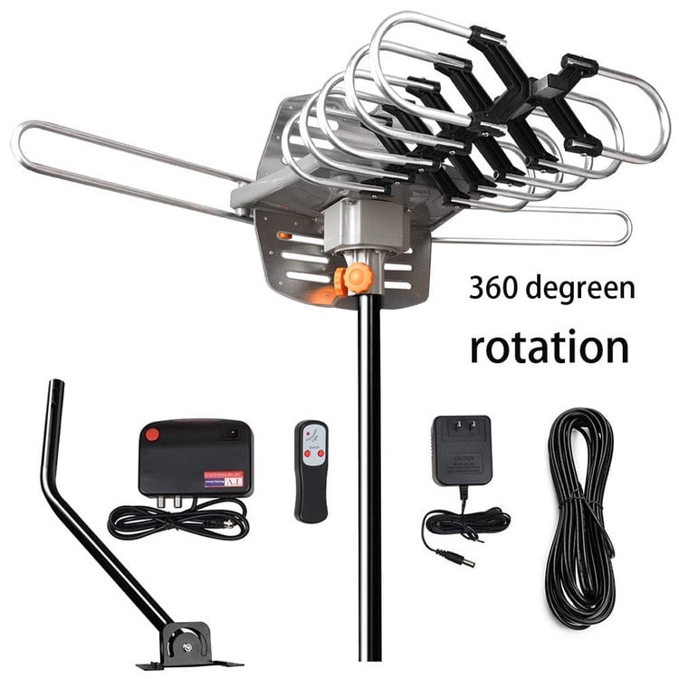 TV Antenna Outdoor Amplified HDTV Antenna with Adjustable Antenna Mount