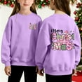 thumbnail image 1 of Cowsor Chandails en Molleton pour Filles Enfants Mignon Graphique Col Rond Chandail Tops Xmas Manches Longues Chemises de Vacances, 1 of 7