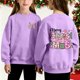 thumbnail image 1 of Cowsor Girls Sweatshirts Kids Cute Graphic Crewneck Pullover Tops Xmas Long Sleeve Holiday Shirts, 1 of 7