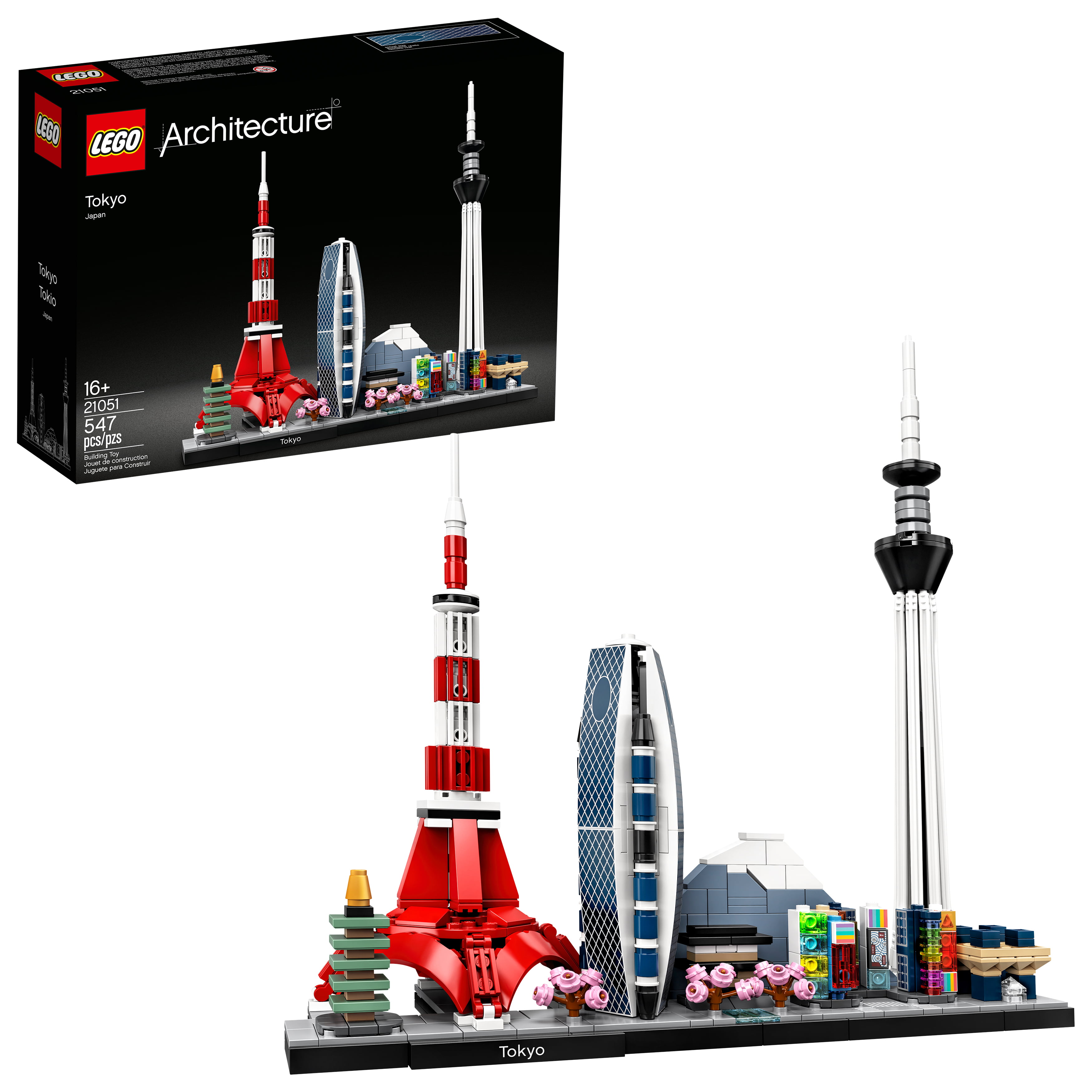 547 Pieces LEGO Architecture Skylines: Tokyo 21051 Building Kit New 2020 Collectible Architecture Building Set for Adults 