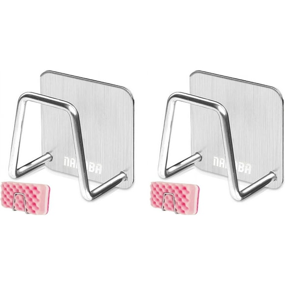 ORUYROP 2Pcs Sink Sponge Holder for Kitchen-Stainless Steel Sponge Holder Kitchen Sponge Holder for Sink-Dish Sponge Holder for Sink Soap Sponge Holder-Sponge Caddy for Kitchen Sink Sponge Ho