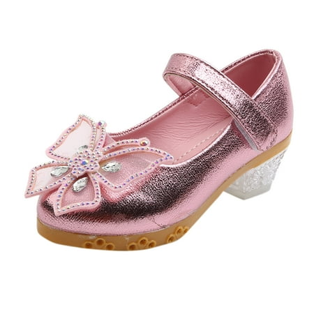 Odeerbi Girls Sandals Infant Kids Baby Girls Pearl Crystal Bling Bowknot Single Princess Shoes Sandals