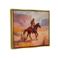 thumbnail image 3 of Stupell Industries Cowboy Riding Desert Landscape Animals & Insects Painting Gold Floater Framed Art Print Wall Art, 3 of 6