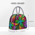 thumbnail image 2 of Easygdp Multicolored Beautiful Flower Bolsa de Almuerzo Insulada Grande, Forro de Aluminio, Diseño Espacioso, a Prueba de Fugas, Ideal para Trabajo, Picnics, Viajes y Actividades al Aire Libre, 2 of 6