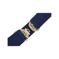 thumbnail image 3 of Women's Golden Butterfly Stretchy Belts, Vintage Elegant Elastic Waistband for Dress Coat 65x5cm/25.6x2.0" Navy Blue, 3 of 6