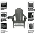 thumbnail image 6 of Folding Plastic Adirondack Chair Plastic Adirondack Chairs Weather Resistant Patio Chairs with Cup Holder, 6 of 6