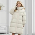 thumbnail image 5 of Cathalem Womens Jackets Oversized Pockets Womens Winter Coat – Full Length Quilted Puffer Parka – Plus Size Heavyweight Maxi Jacket for Women (White,XXL), 5 of 5
