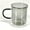 Gray, variant on Marcelle 11 oz Double Wall Mug with Colored Glass Interior & Matching Colored Glass Handle - Gray