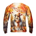 thumbnail image 2 of Happy Thanksgiving Shetland Sheepdog Give Thanks Fall Beanie Scarf Welcome All Over Print 3D Sweatshirt Unisex Merch Sheltie Dog Lover Gifts - 00020, 2 of 6