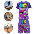 thumbnail image 4 of Teen Titans Go Kids Short Sleeve T-Shirt And Shorts Outfit Set Athletic Mesh Shorts Set for Boys, 4 of 7