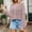 Pink, variant on Crunowin Women's Fashion Sweater, Solid Color Crewneck Long Sleeve Hollow Out Knitted Casual Pullover Tops Black S