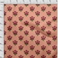thumbnail image 3 of oneOone Organic Cotton Voile Fabric Leaves & Floral Block Printed Fabric 1 Yard 42 Inch Wide, 3 of 4
