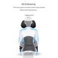thumbnail image 3 of Cojín de espuma viscoelástica para el cuello de coche de alta calidad, soporte lumbar, almohada de masaje eléctrica, cojín de asiento con vibración y masaje USB para oficina en casa, cintura, gris, 3 of 5