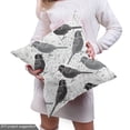 thumbnail image 5 of Ambesonne Birds Fabric by the Yard Upholstery, Northern Mockingbirds, 1 Yard, Grey Black White, 5 of 5